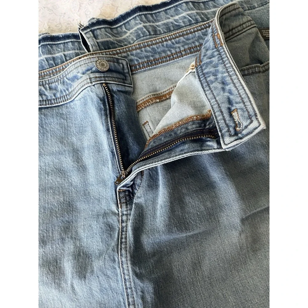 Talbots Women's Drop Hem Denim Midi Skirt Light Blue‎ Wash Size 16 NWT